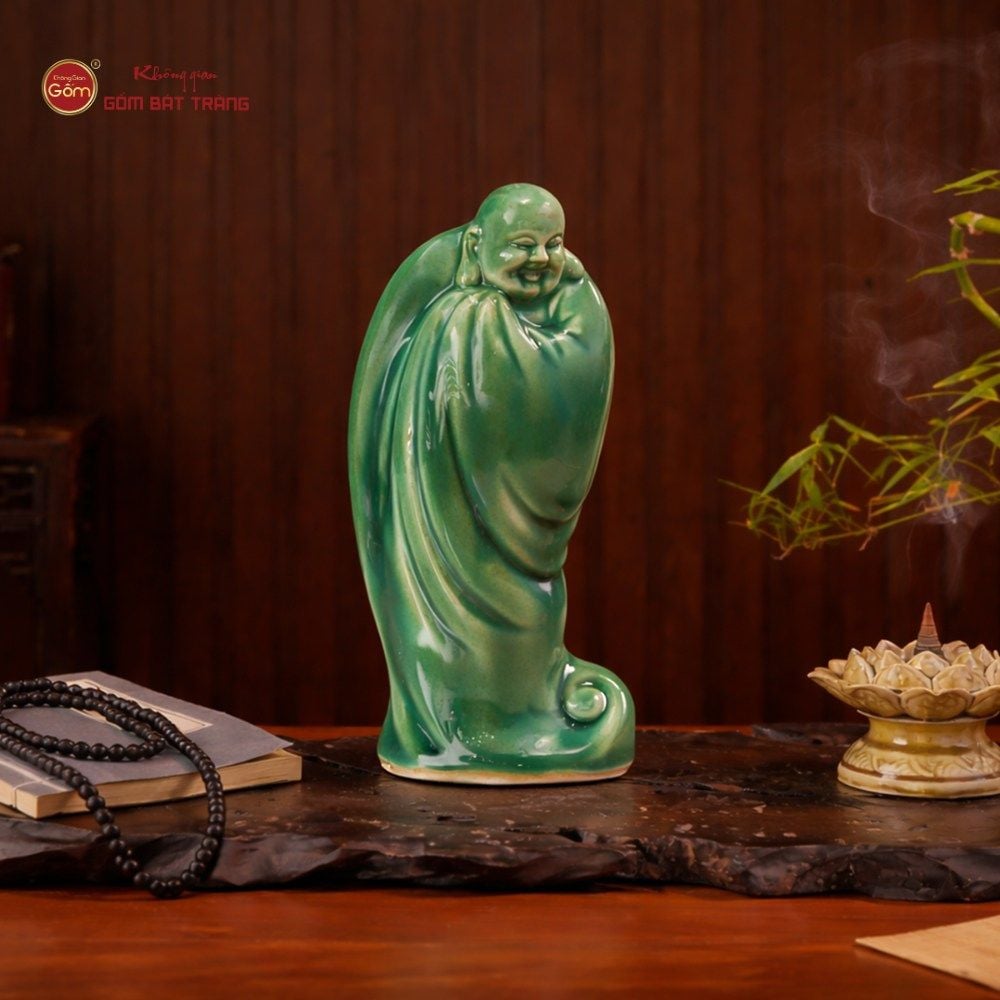 Tượng Di Lặc Men Xanh Ngọc Ngũ Phúc