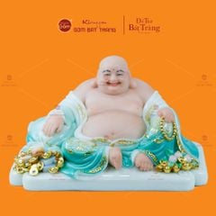 Tượng Phật Di Lặc Trái Đào Xanh Lục Bảo