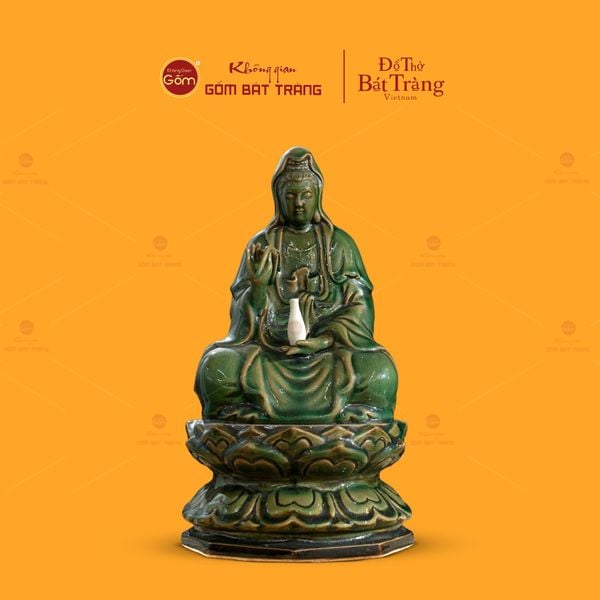 Tượng Phật Quan Âm Tọa Đài Sen