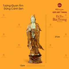 Tượng Quan Âm Đứng Cánh Sen