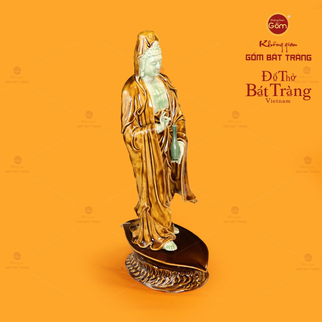 Tượng Quan Âm Đứng Cánh Sen