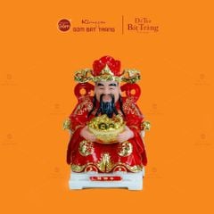 Tượng Thần Tiền Dáng Ngồi Ghế Rồng Đỏ