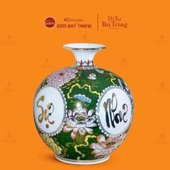 Bình Hút Lộc Vạn Sự Như Ý Tứ Hoa Phú Quý Lục Bảo Vẽ Vàng