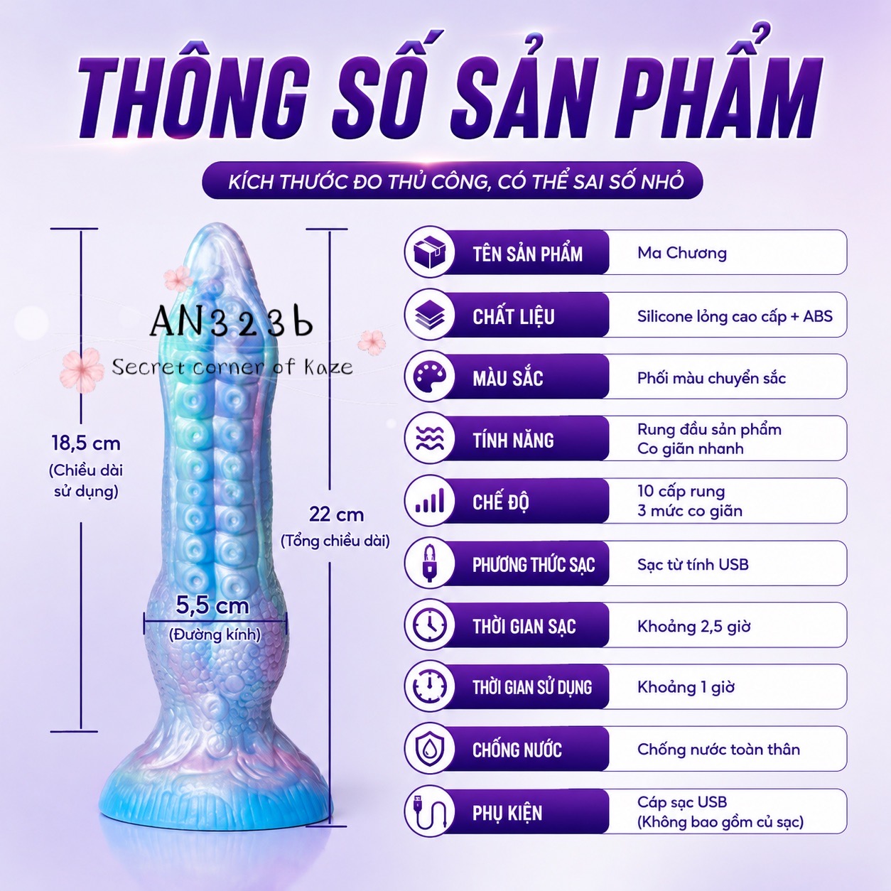Râu tuột xoay rung AN323b