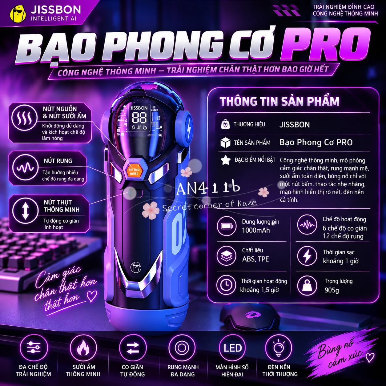 Bạo phong cơ pro AN411b