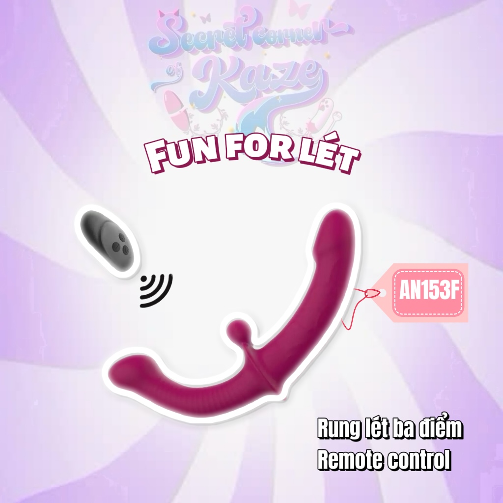 Pink lesbian relax toy rung ba điểm  AN153f