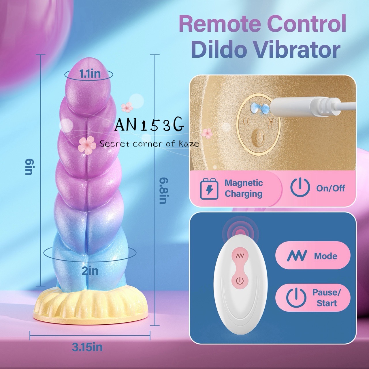 Unicorn dildoo rung AN153G