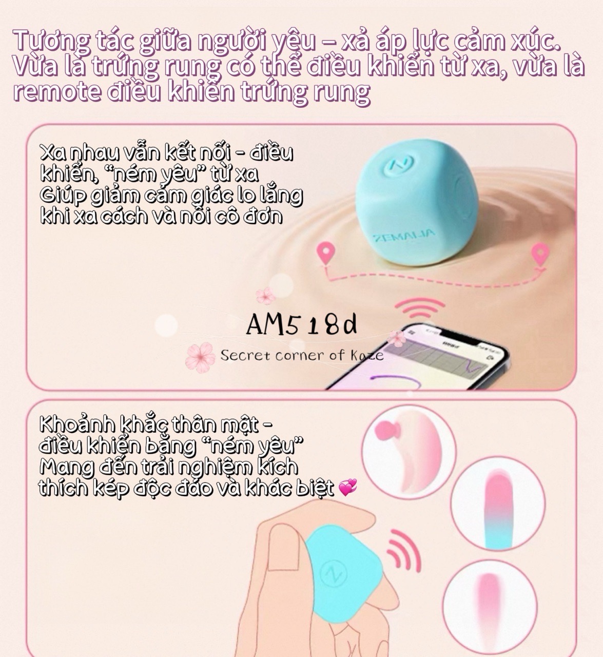 Xúc xắc kèm sextoy rung thụt AM518d