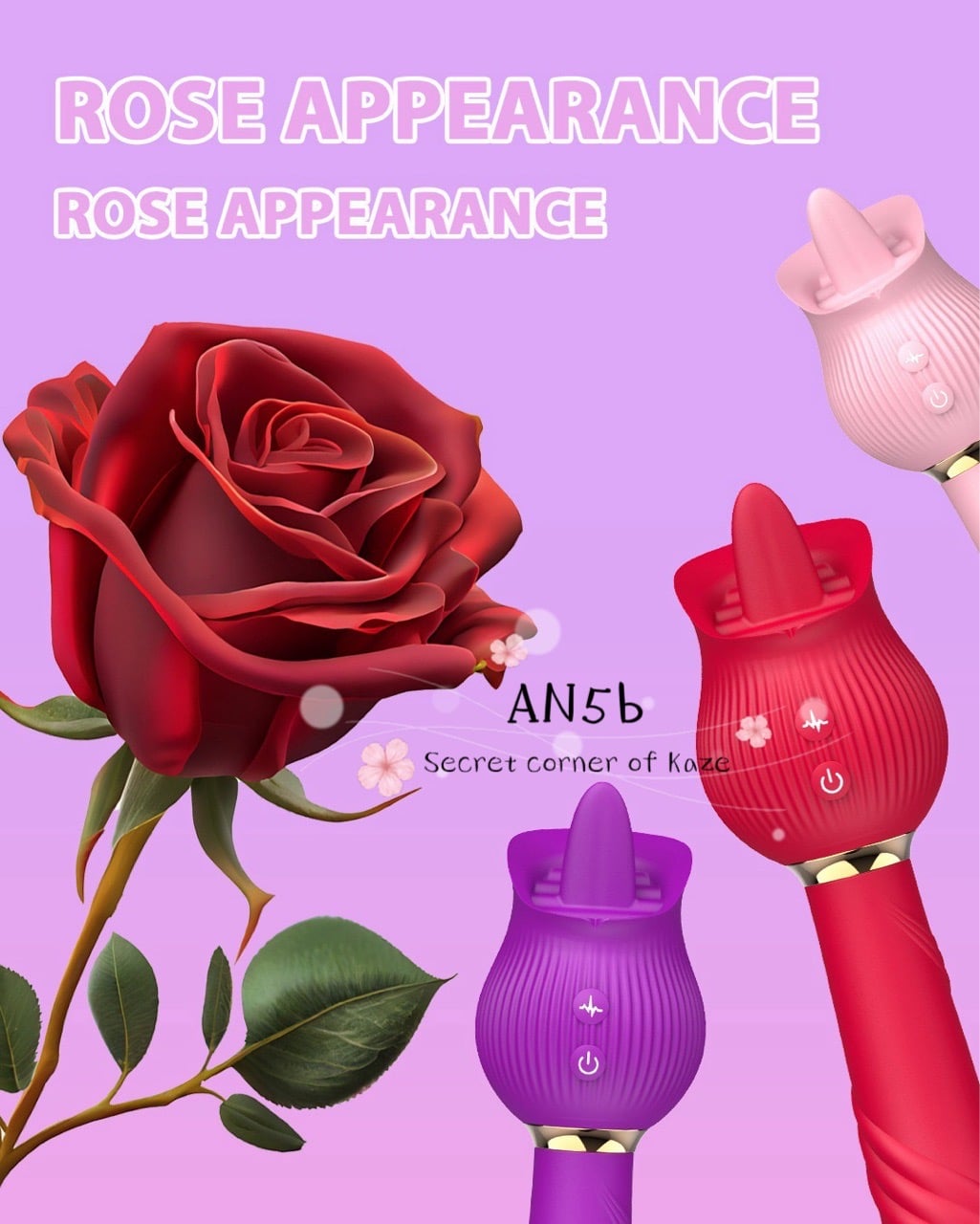 Hoa hồng liếm rung hai đầu AN5b