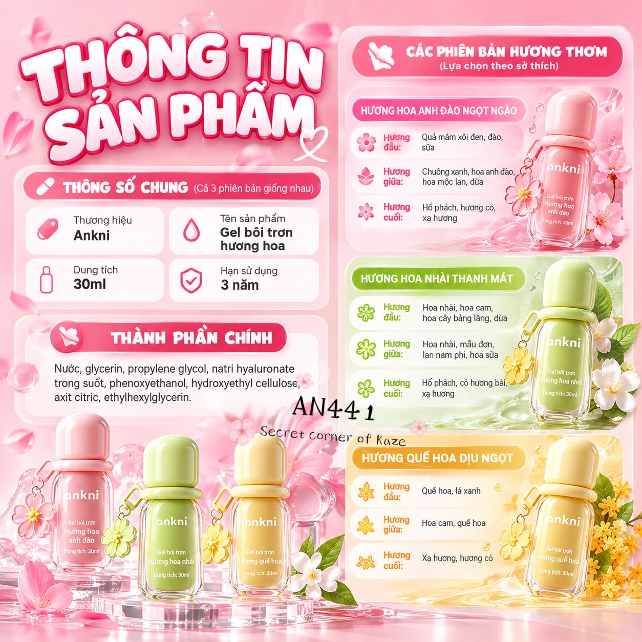 Lube ankni hương hoa AN441