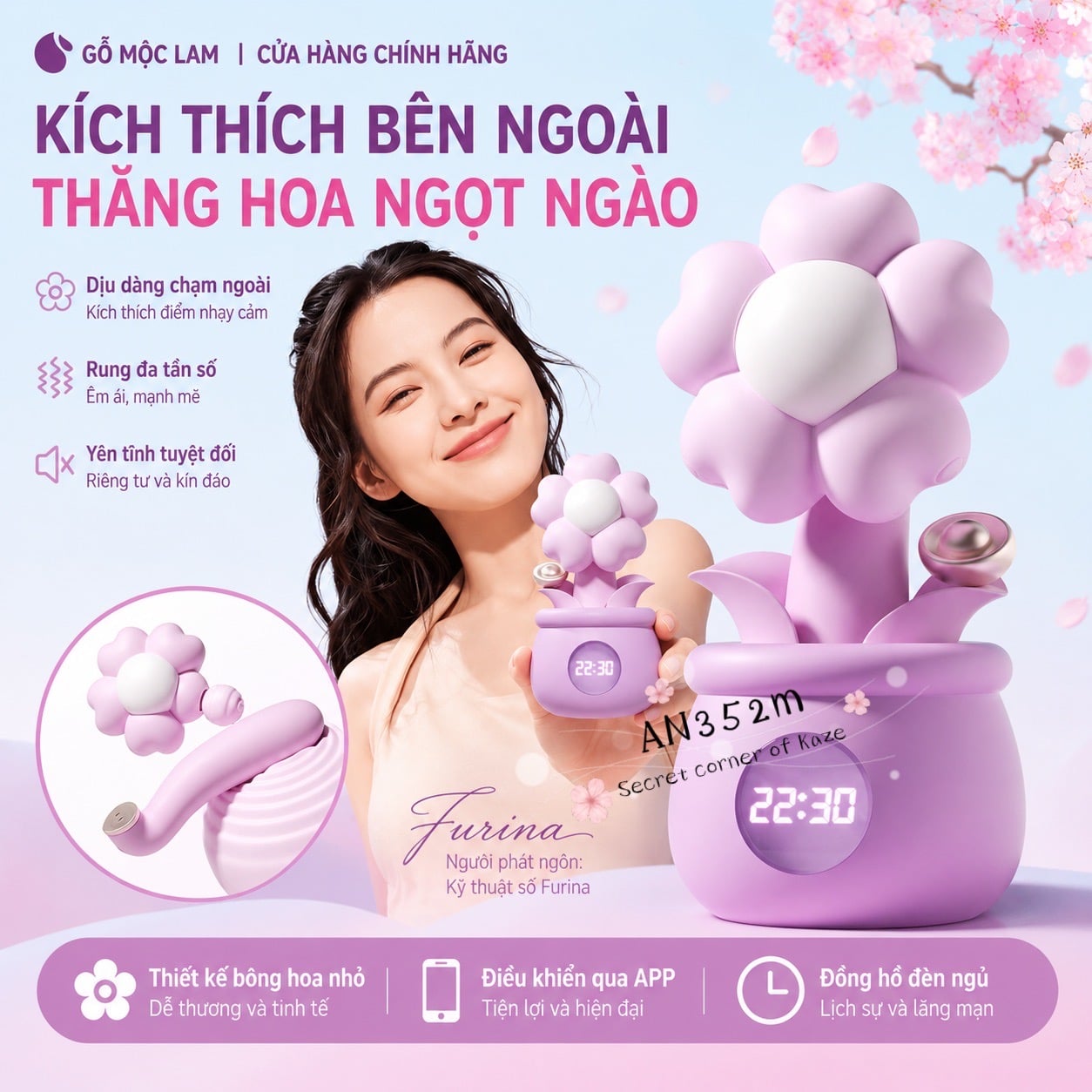 Chậu hoa báo thức AN352m