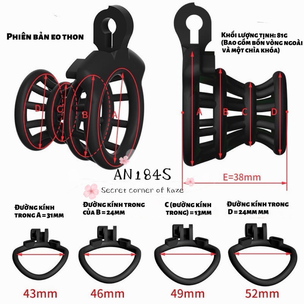 Giỏ cá khóa zin tiết AN184S