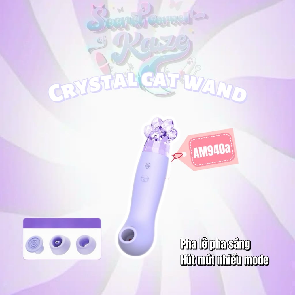 Gậy mèo pha lê xanh AM940a