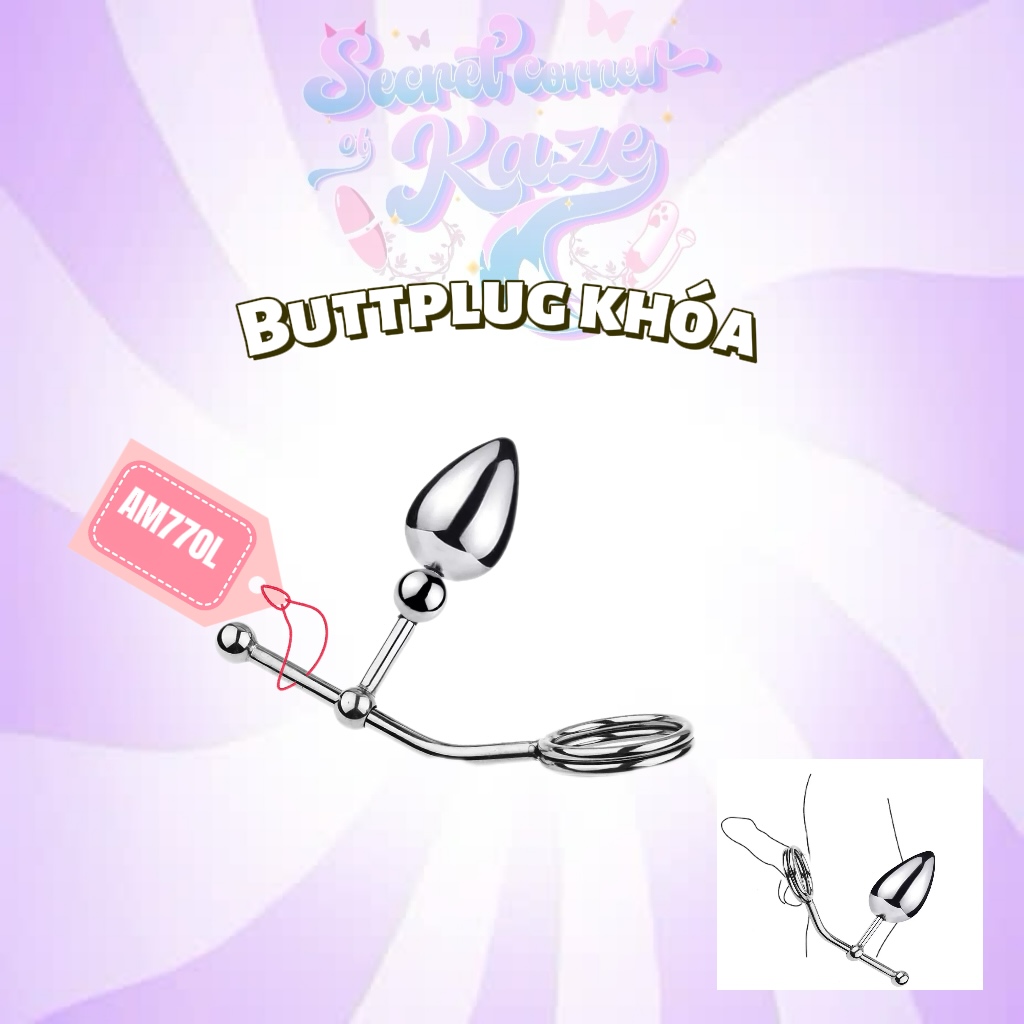 Khóa bi kèm buttplug AM770L