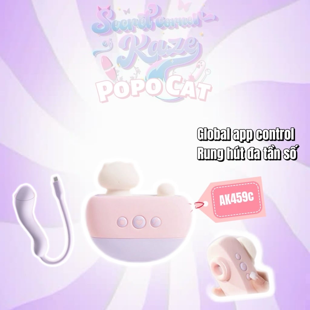 Popo cat sextoy hút rung AK459c
