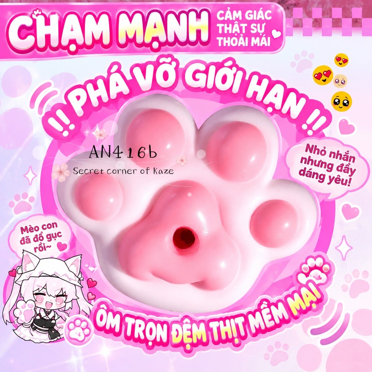 Chân mèo hồng AN416b