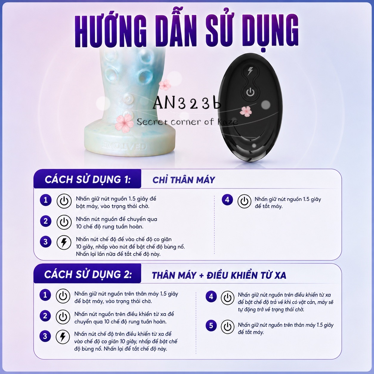 Râu tuột xoay rung AN323b