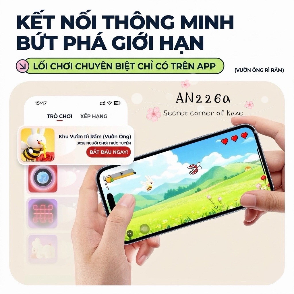 Ong và Lá Hoa AN226a