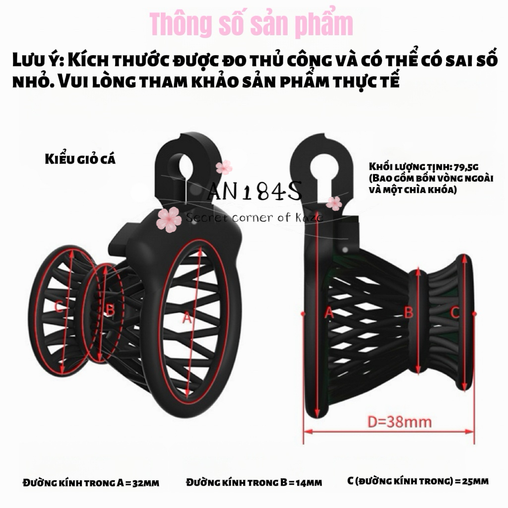 Giỏ cá khóa zin tiết AN184S