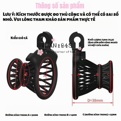 Giỏ cá khóa zin tiết AN184S