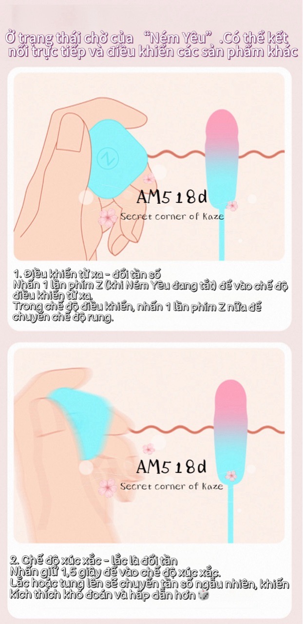 Xúc xắc kèm sextoy rung thụt AM518d