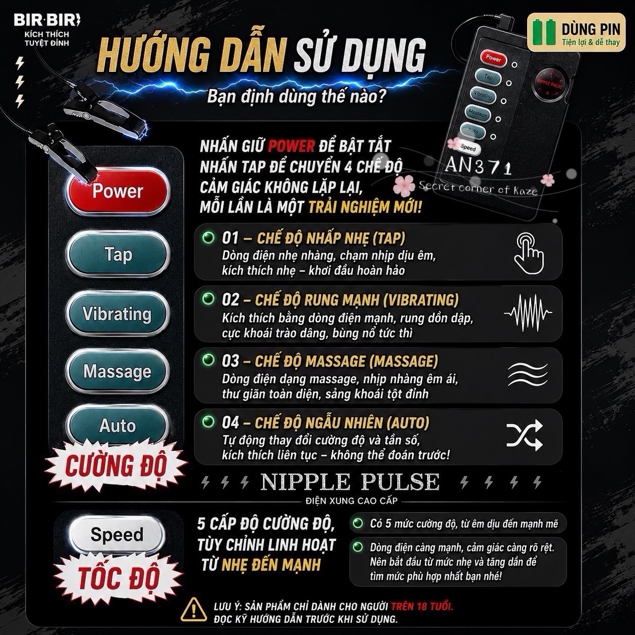 Kích điện ti rung AN371