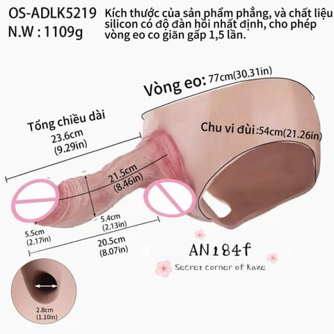Quần đeo dildo tăng size AN184f