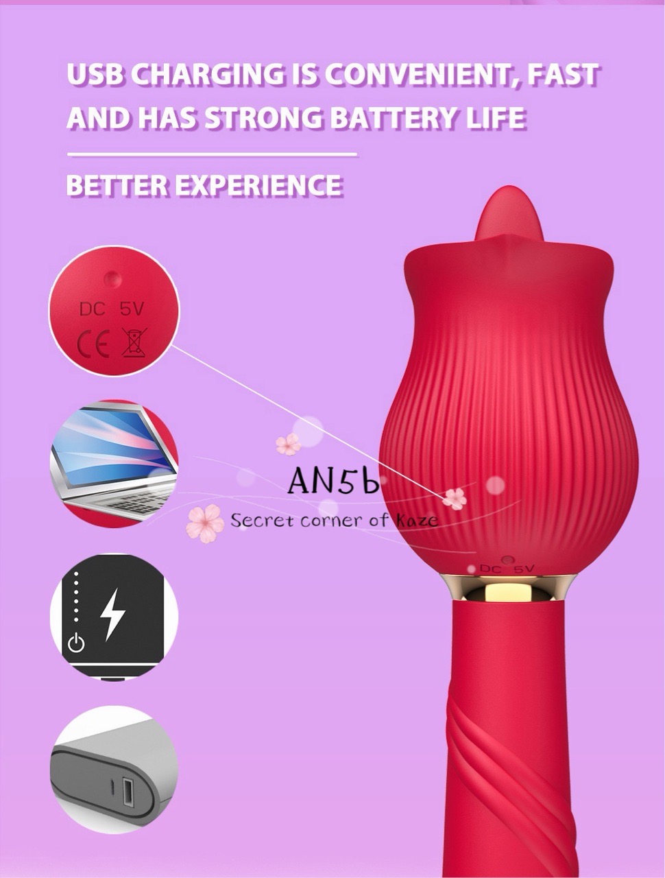 Hoa hồng liếm rung hai đầu AN5b