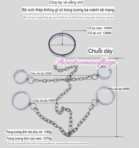 Bộ còng thép bdsm AM770n