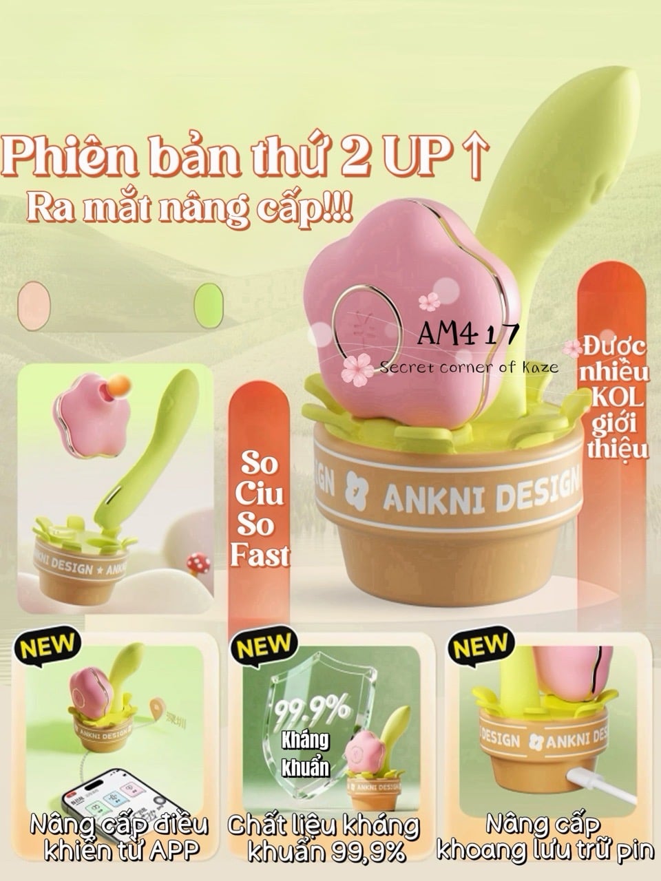 Chậu hoa massage AM417