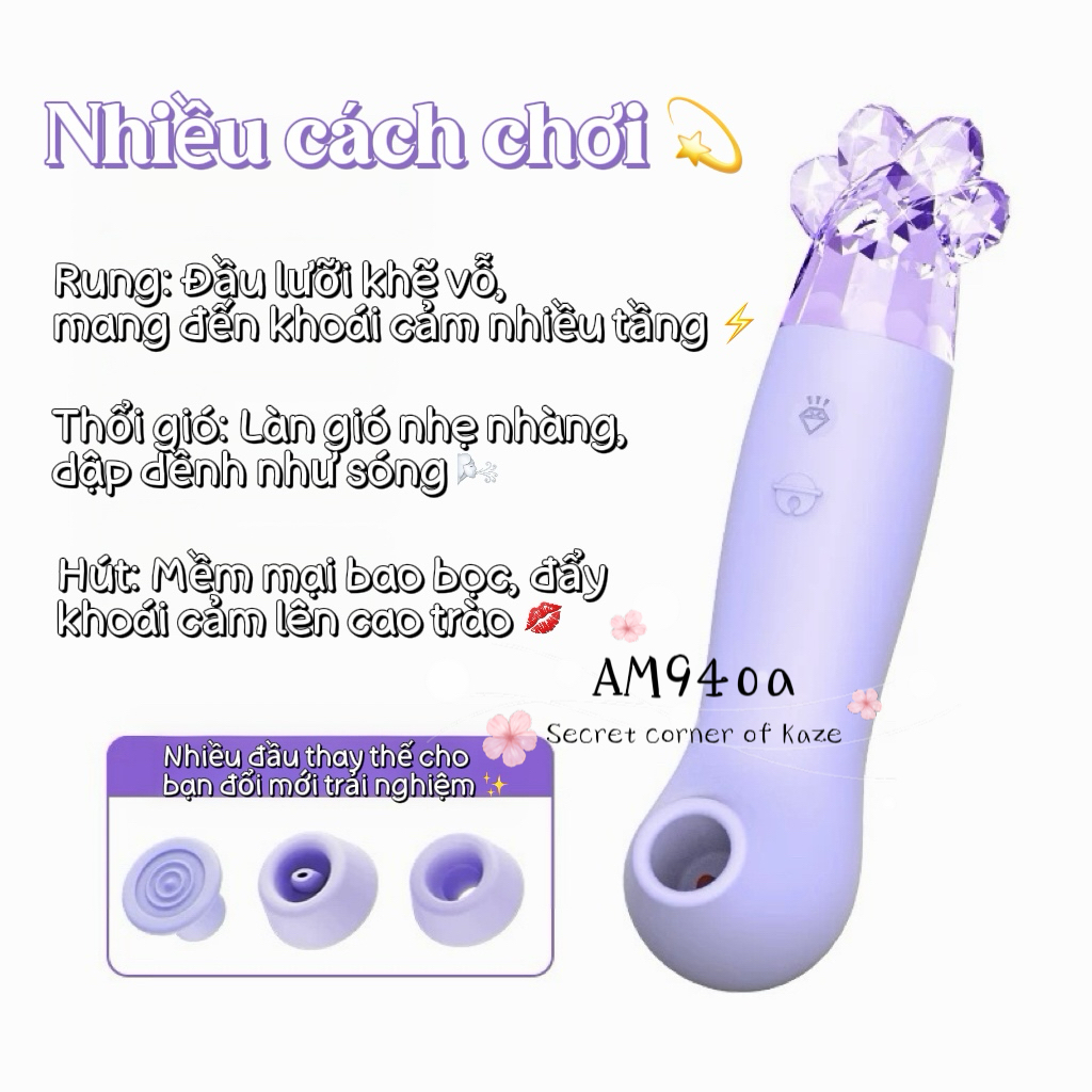 Gậy mèo pha lê xanh AM940a