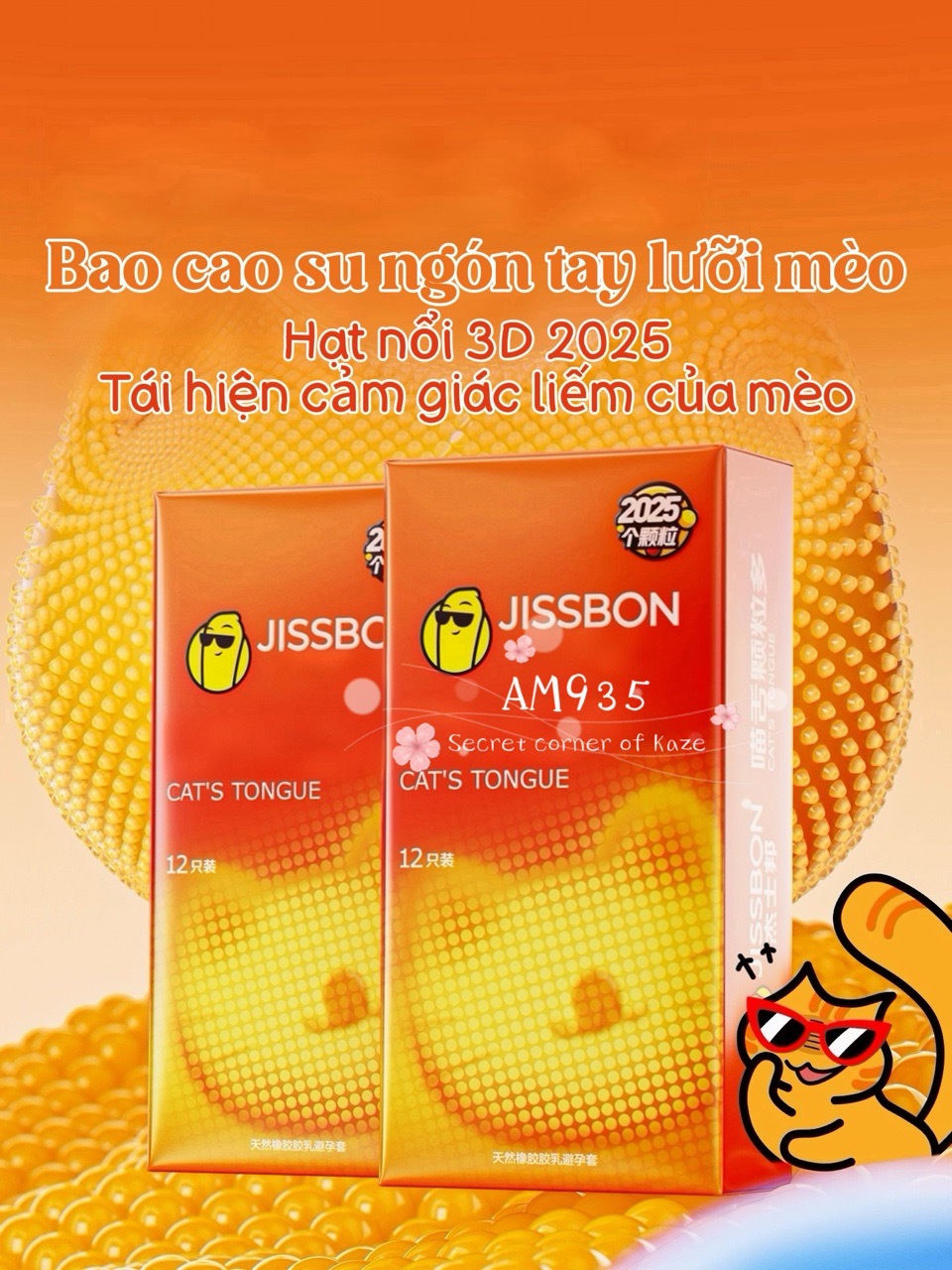 Bao cao su ngón tay lưỡi mèo Am935