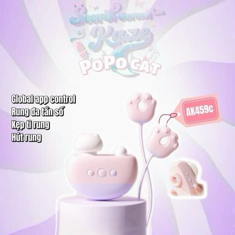 Popo cat sextoy hút rung AK459c