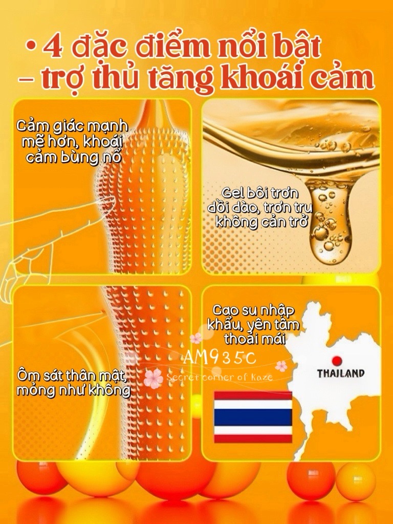 Bao cao su lưỡi mèo AM935c