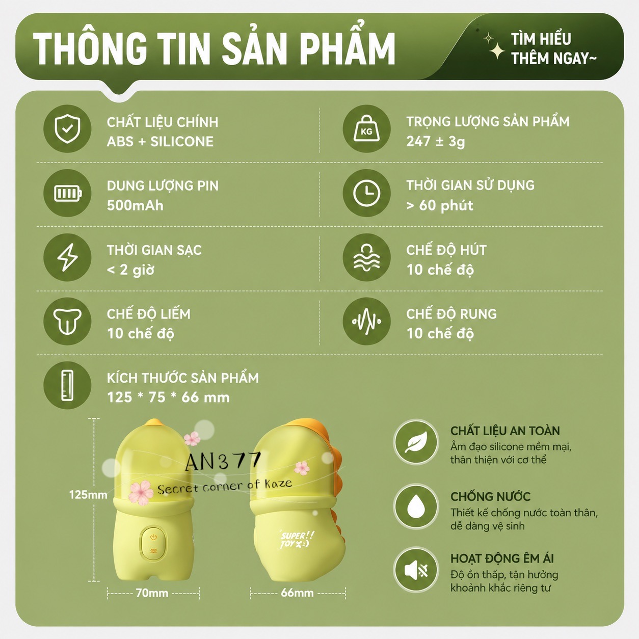 Rồng xanh cute AN377