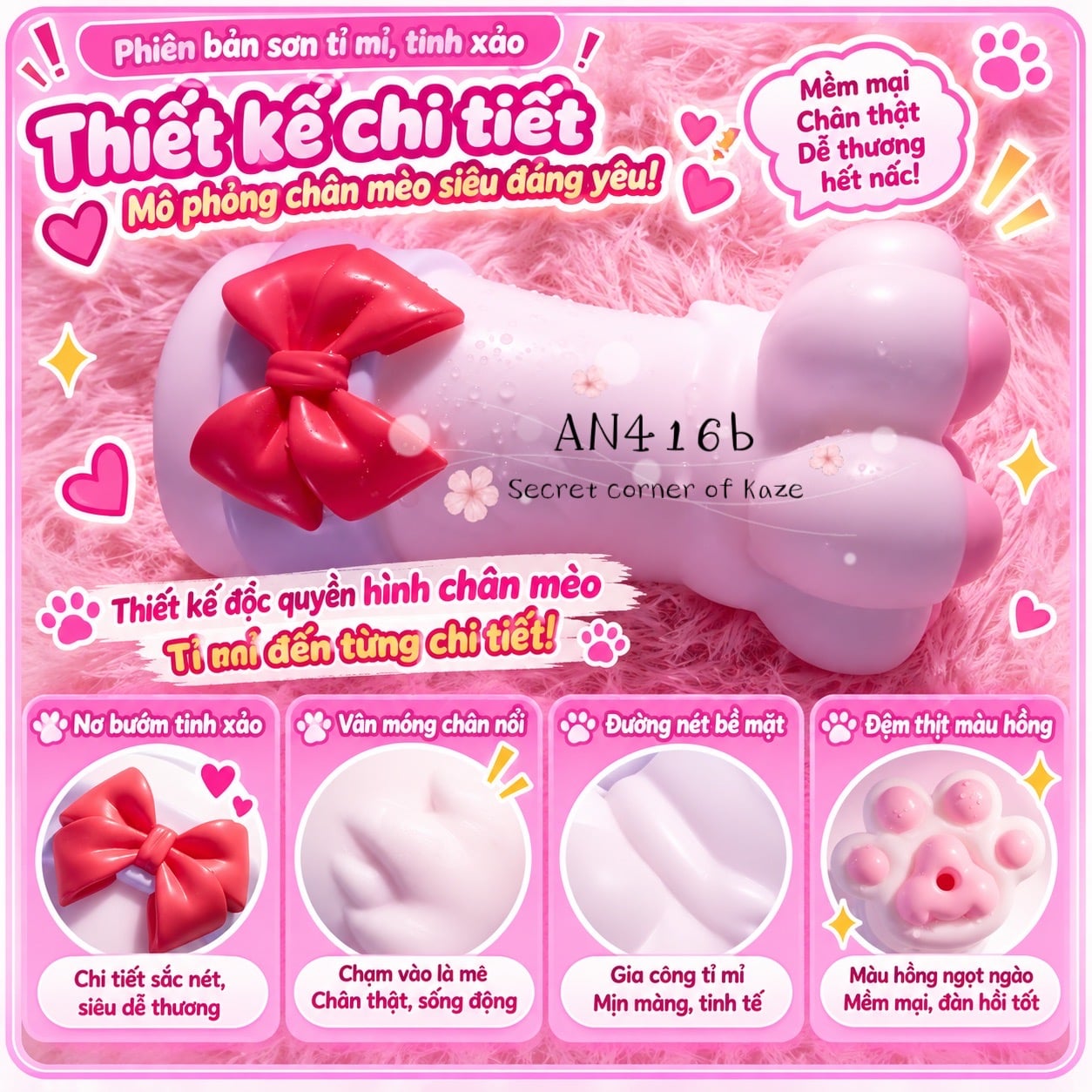 Chân mèo hồng AN416b