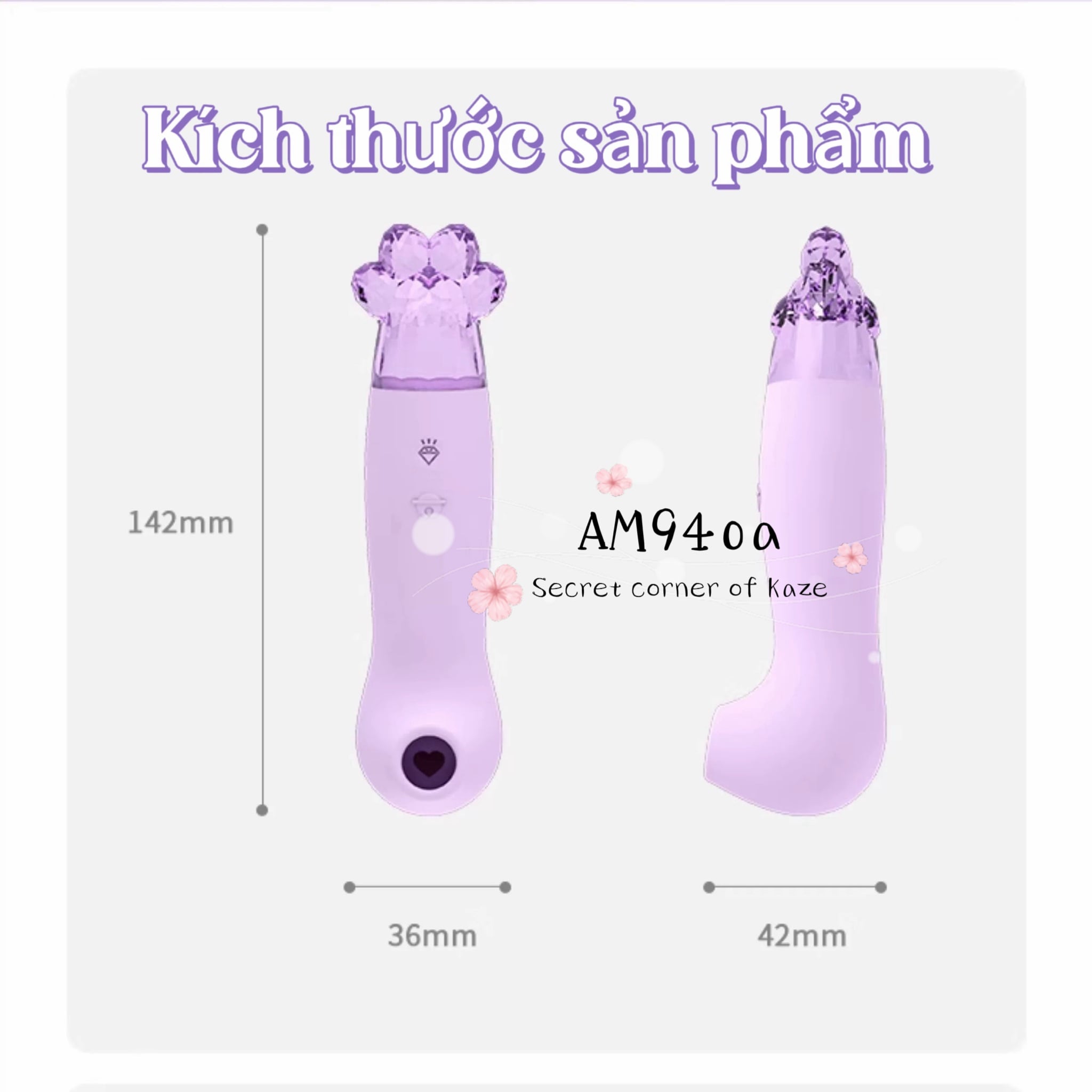 Gậy mèo pha lê xanh AM940a