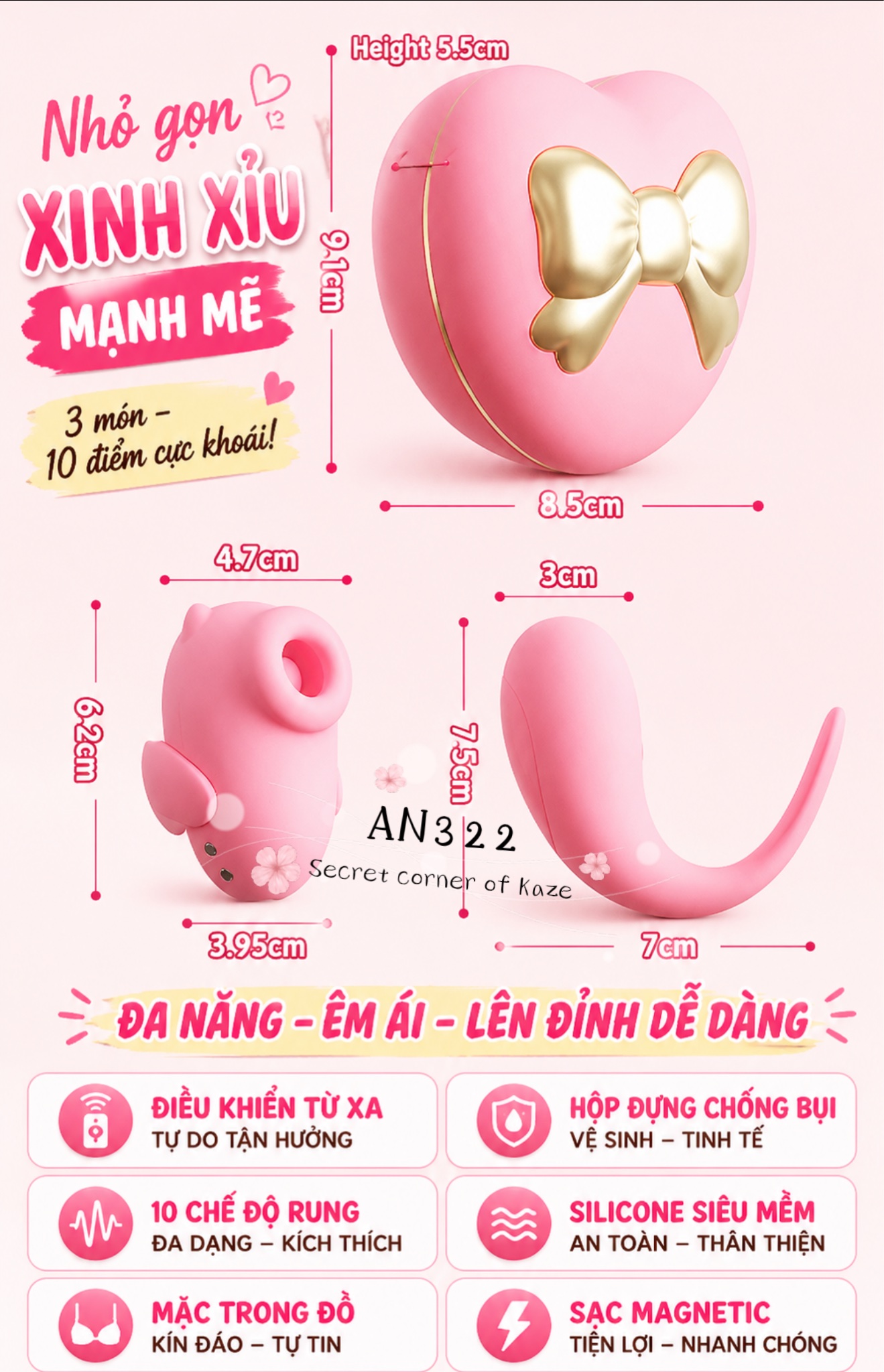 Valentine heart AN322