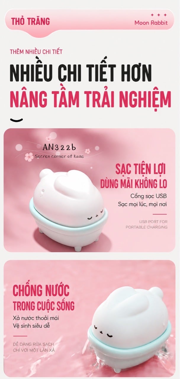 Bathing bunny AN322b