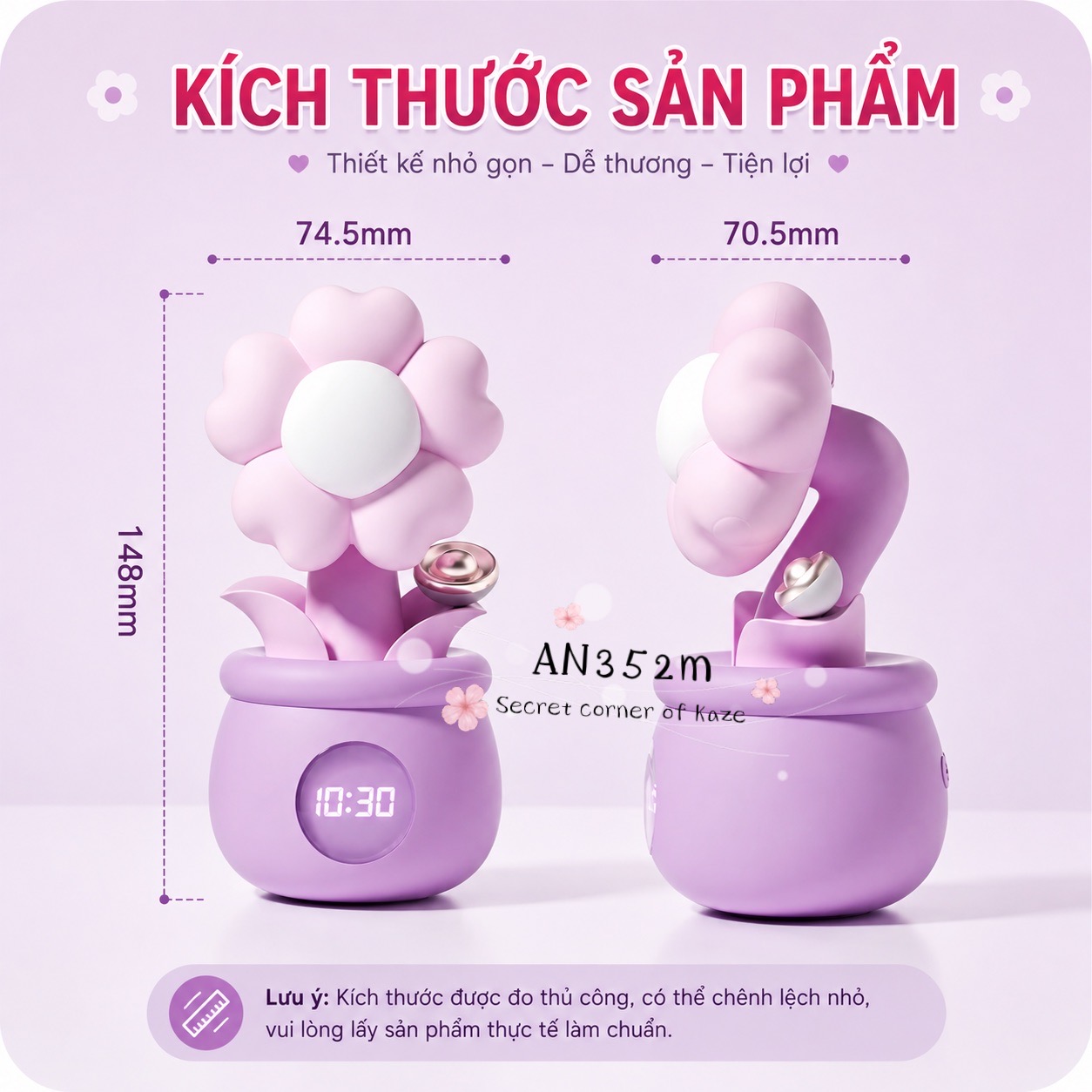 Chậu hoa báo thức AN352m