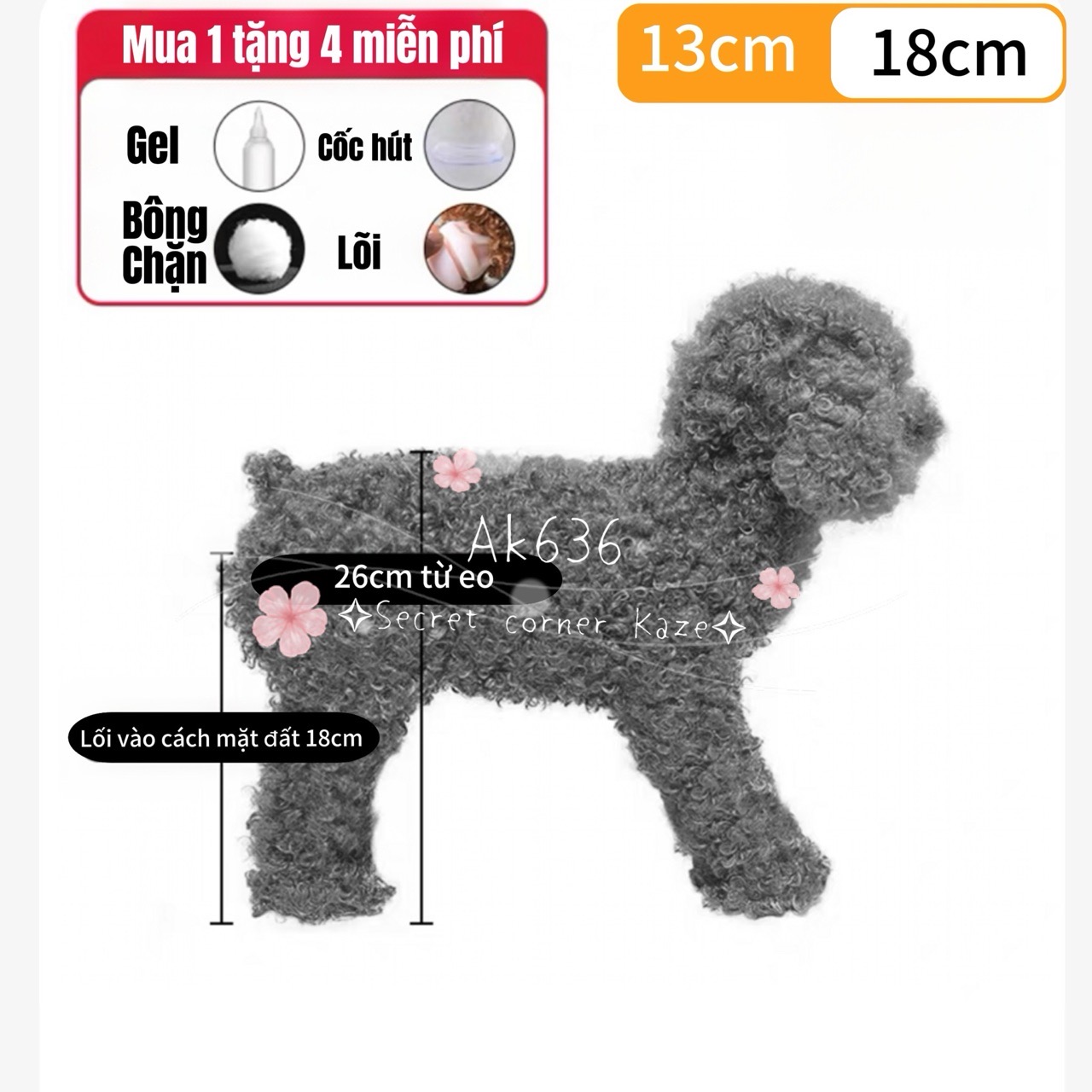 Sex doll for dog - Sextoy cho cún cưng ( Ak636 )