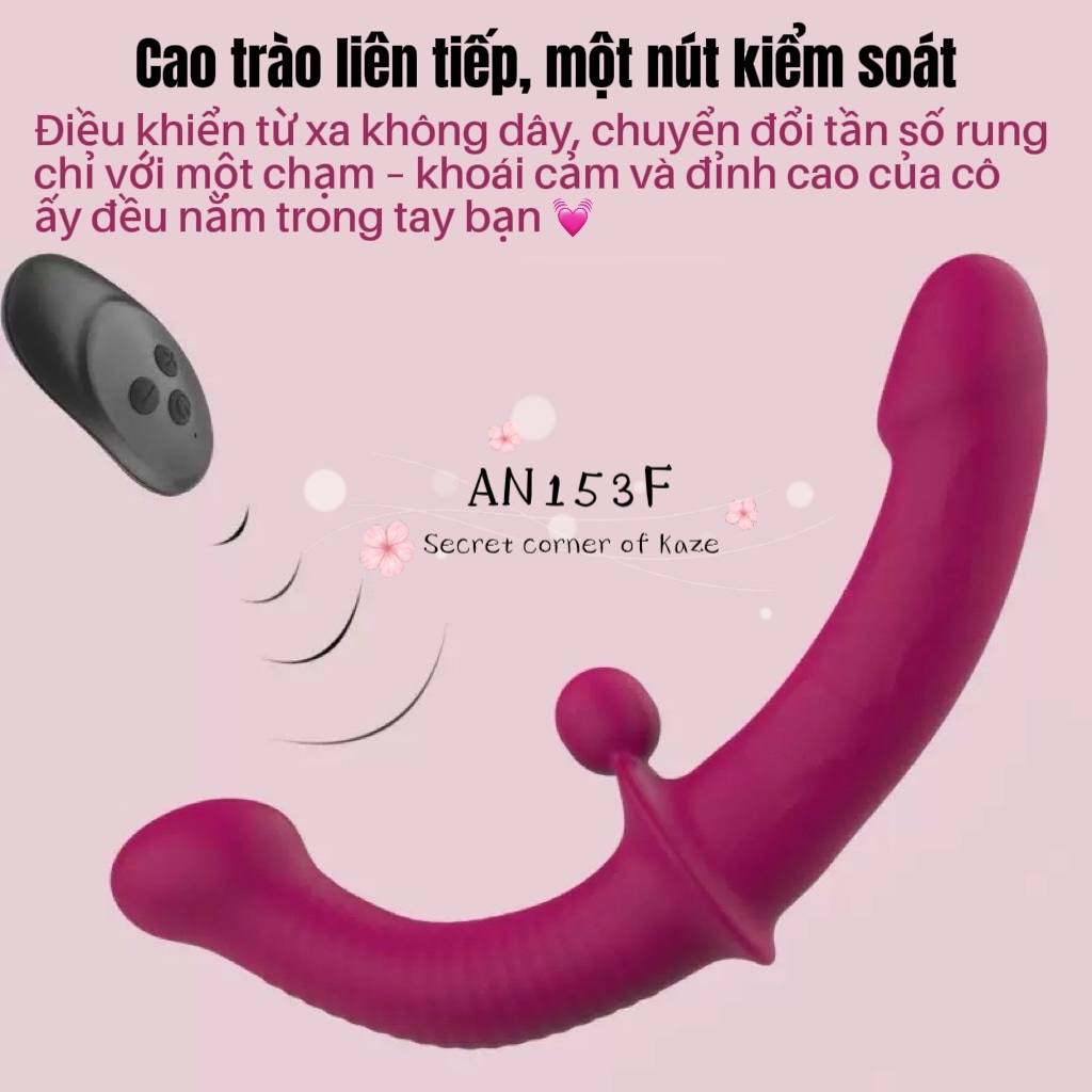 Pink lesbian relax toy rung ba điểm  AN153f