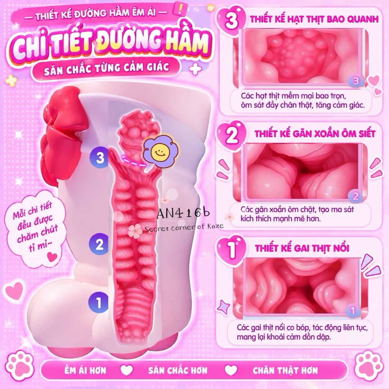 Chân mèo hồng AN416b