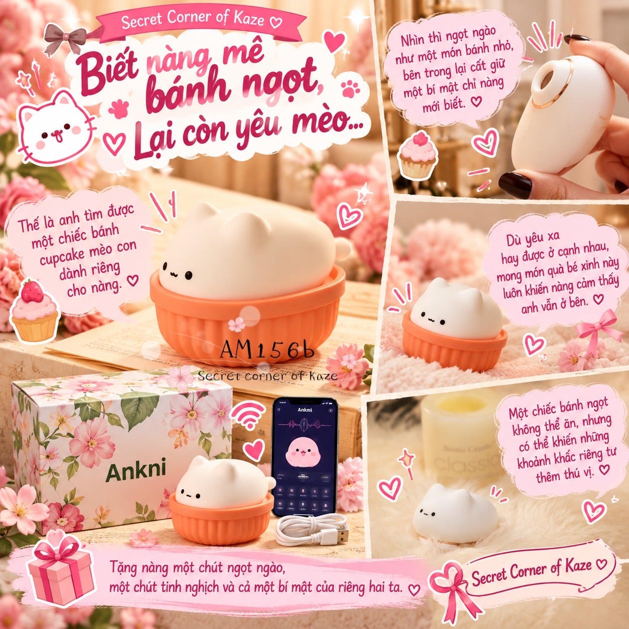 Cat cupcake sucking AM156b
