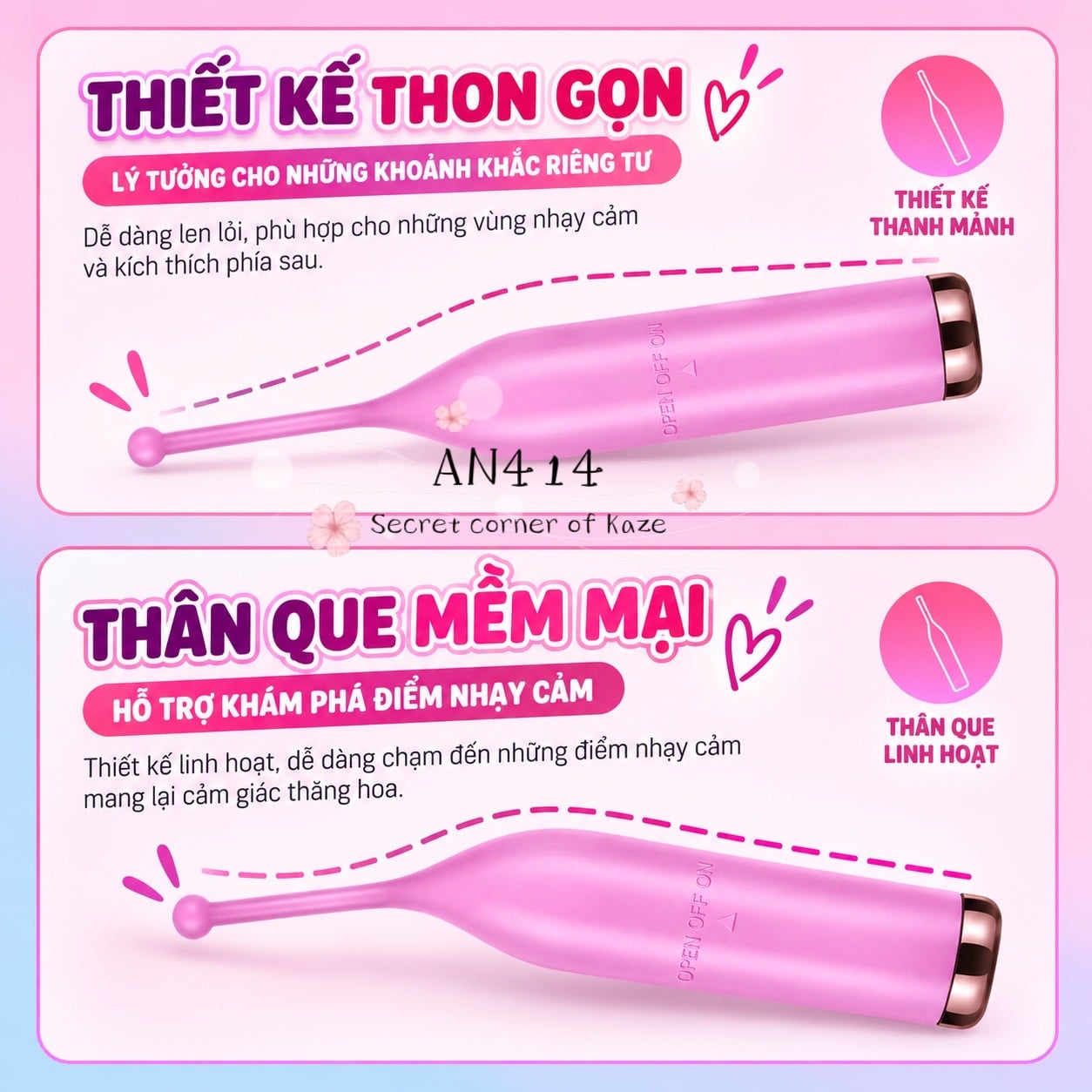 Mini pink stick AN414