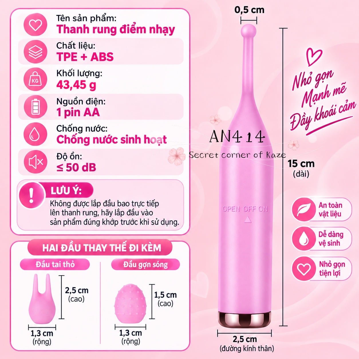 Mini pink stick AN414