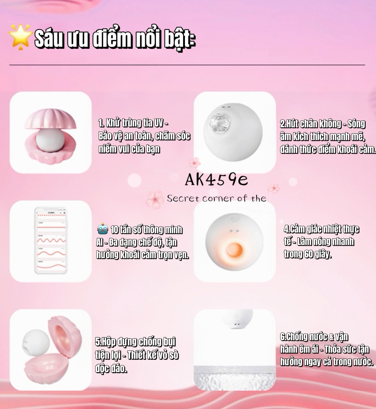 Ngọc trai biển hút rung AK459e