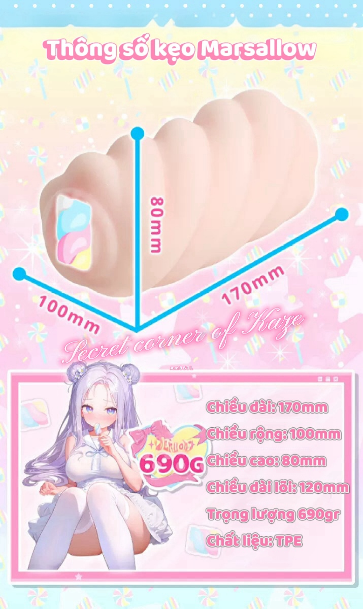 Kẹo Marshmallow hồng Am859L