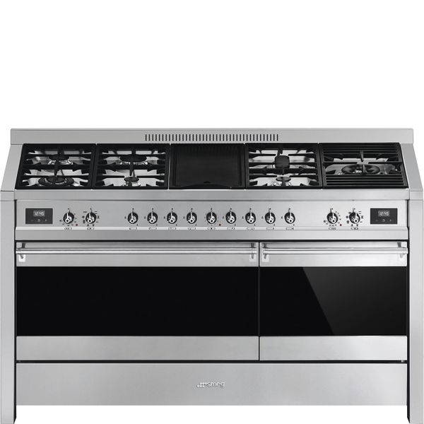 BẾP NẤU KÈM LÒ NƯỚNG CÓ MẶT BẾP GAS   SMEG CLASSIC, 150CM - Smeg - BẾP NẤU KÈM LÒ NƯỚNG CÓ MẶT BẾP GAS   SMEG CLASSIC, 150CM