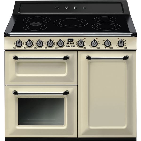 BẾP NẤU  KÈM LÒ NƯỚNG CÓ MẶT BẾP TỪ SMEG VICTORIA, 100CM - Smeg - BẾP NẤU  KÈM LÒ NƯỚNG CÓ MẶT BẾP TỪ SMEG VICTORIA, 100CM
